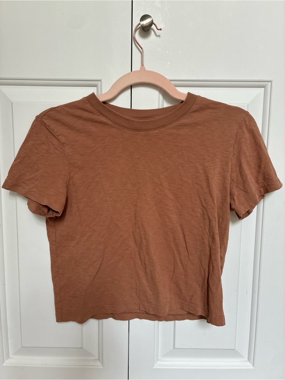 Uniqlo Women's Short Sleeve Crewneck Tee - Rust